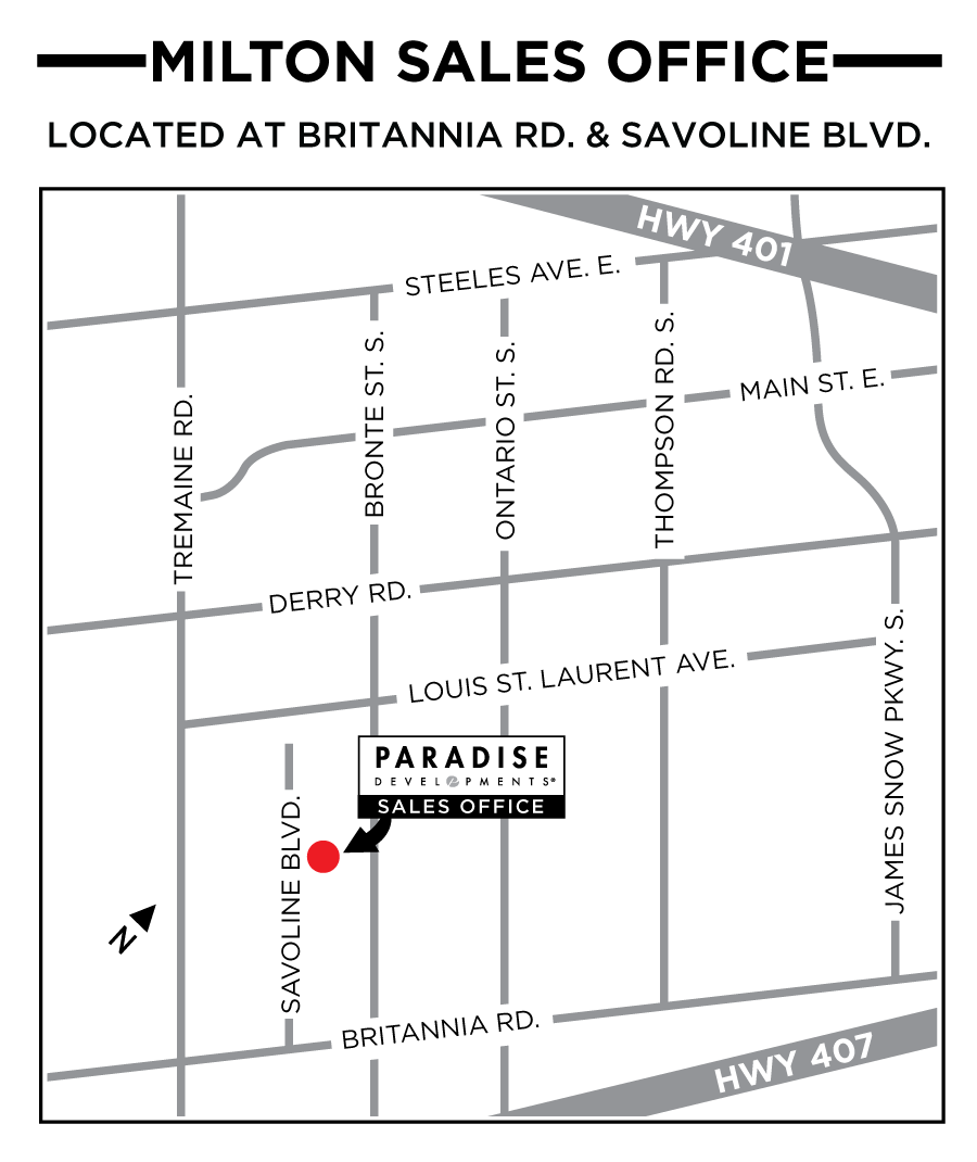 Milton Sales Office : 1299 Savoline Blvd, Milton, ON L9E 2K4