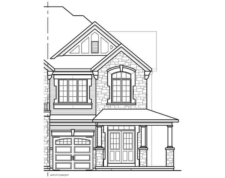 The Evelyn, Elevation 1C - FRONT (MOD 2)
