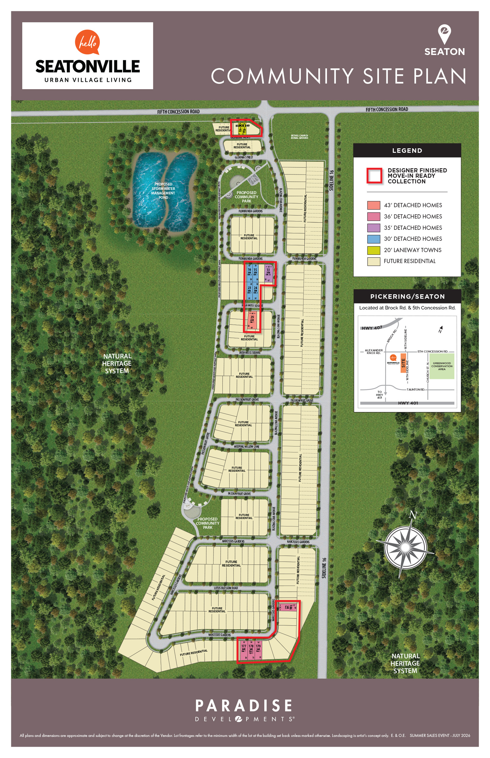 SEATONVILLE Siteplan